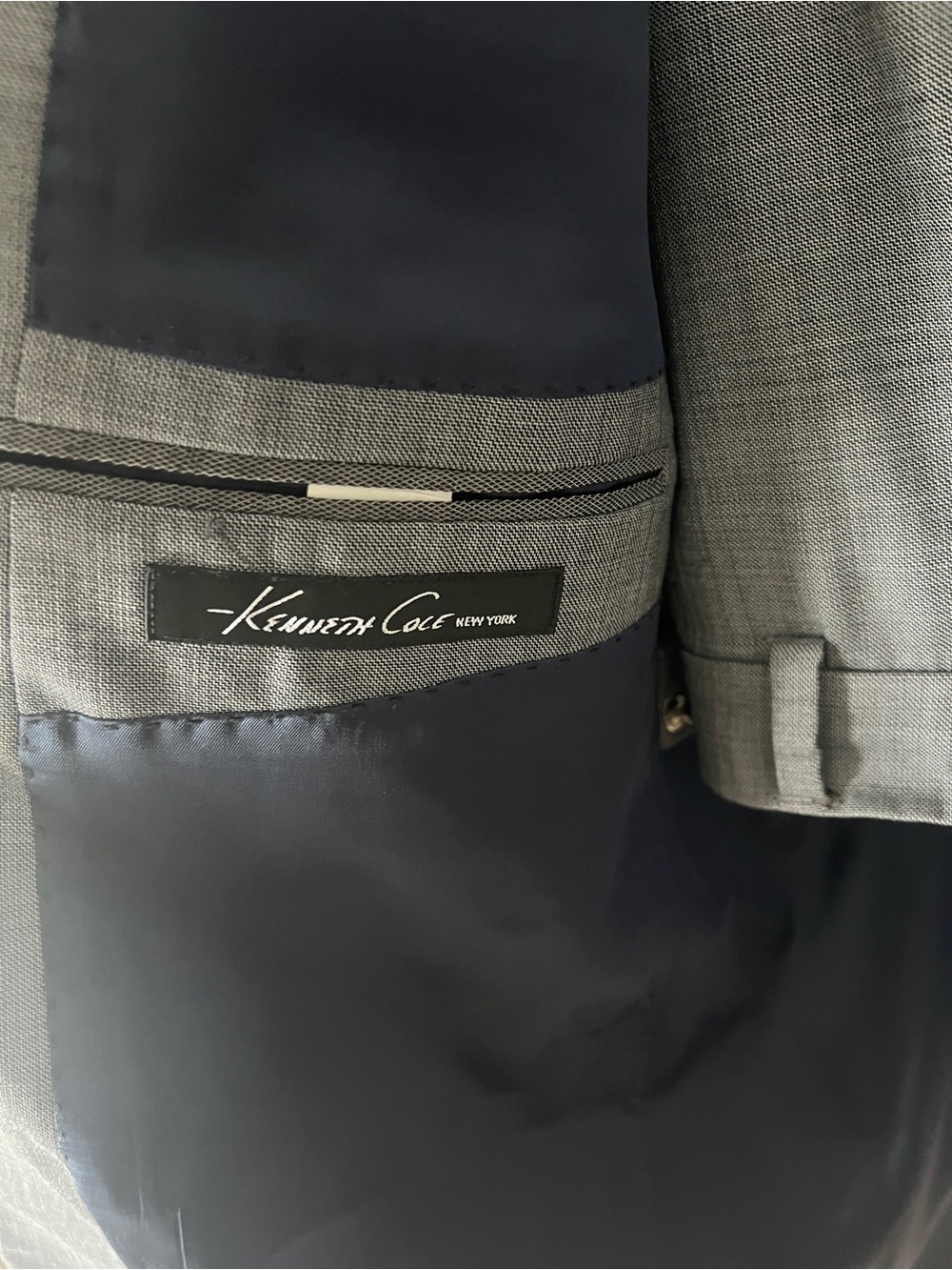 Kenneth Cole Light Gray Men’s Suit - Slim Tailored Look - Picture 5 of 10